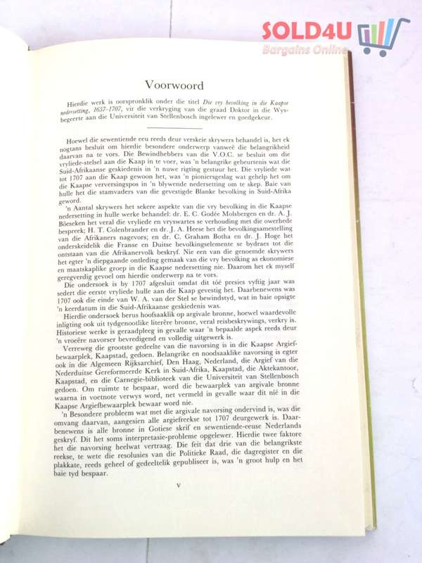 Die vryliede en vryswartes in die Kaapse nedersetting, 1657-1707 (Historiese Publikasie-Vereniging)