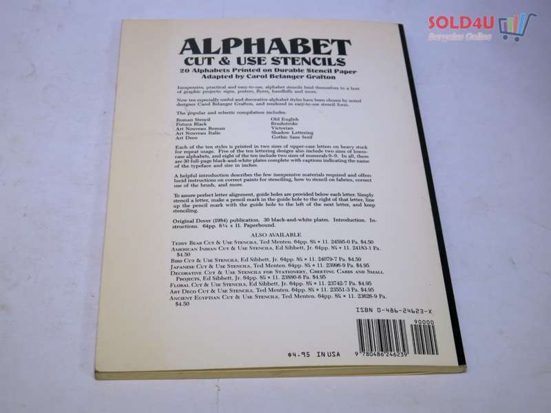Alphabet Cut & Use Stencils: 20 Alphabets Printed on Durable Stencil Paper by Carol Belanger Grafton