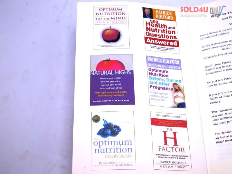 Patrick Holford`s New Optimum Nutrition Bible : The Book You Have to Read If You Care About