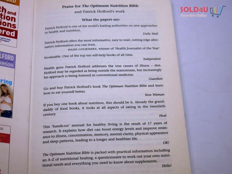 Patrick Holford`s New Optimum Nutrition Bible : The Book You Have to Read If You Care About