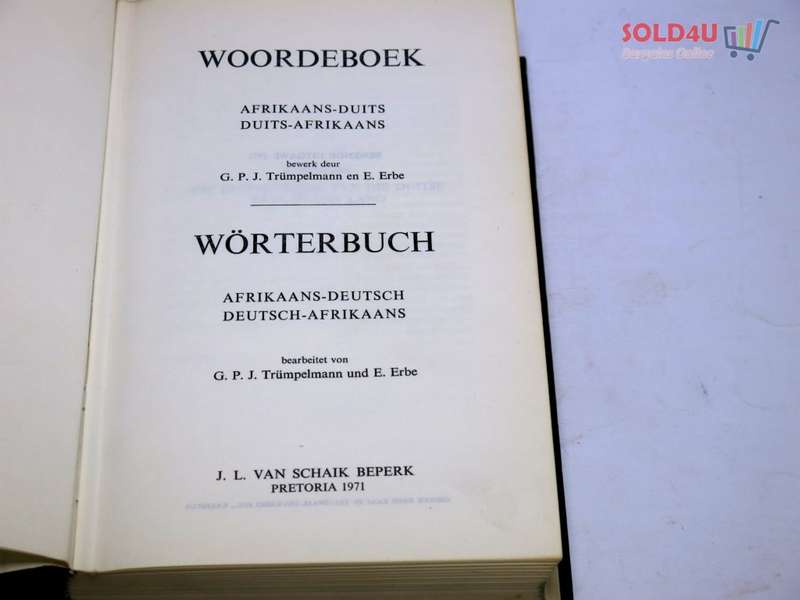 Afrikaans / Deutsch - Woordeboek / Worterbuch 1971