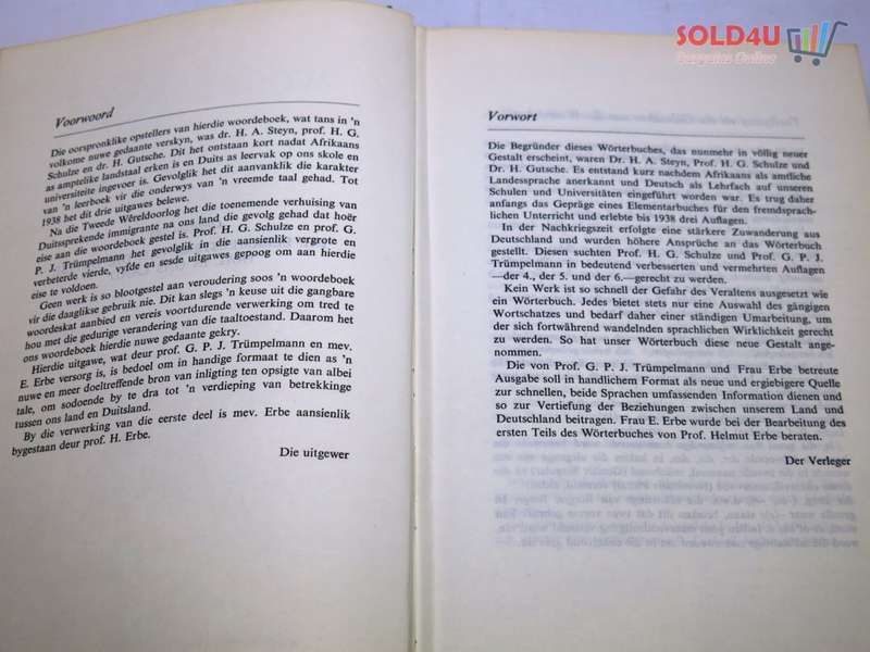 Afrikaans / Deutsch - Woordeboek / Worterbuch 1971