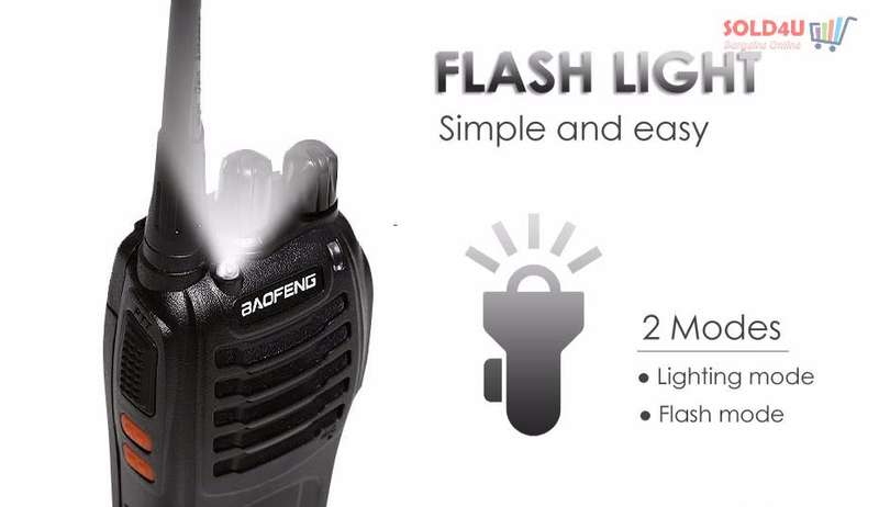 2 X Two Way Radio Hand Radio Set with 16 Channels Walkie Talkie VOX Long Range 1KM TO 5KM