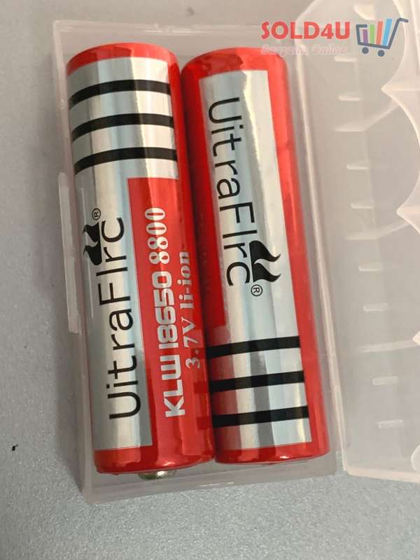 18650 Li-ion Rechargeable Battery 8800mAh 3.7V [ set of 2 in Plastic Box ]