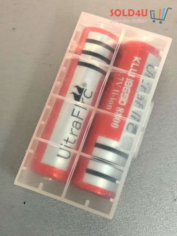18650 Li-ion Rechargeable Battery 8800mAh 3.7V [ set of 2 in Plastic Box ]