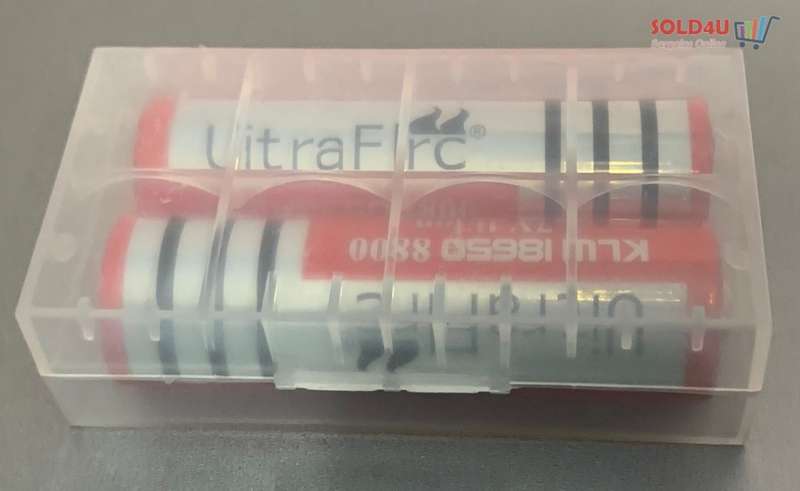 18650 Li-ion Rechargeable Battery 8800mAh 3.7V [ set of 2 in Plastic Box ]