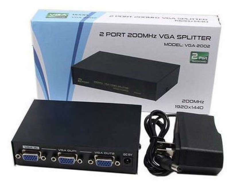 2 Port VGA Switch - VGA Splitter VGA-2002 with Power Adapter