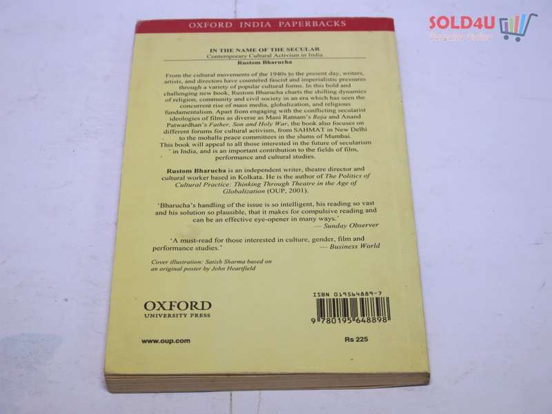 In the Name of the Secular: Contemporary Cultural Activism in India Book by Rustom Bharucha