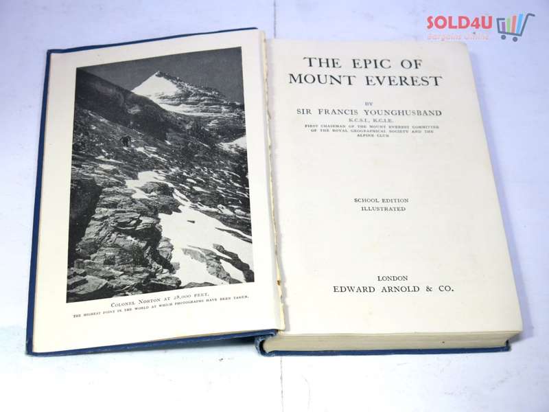 The Epic of Mount Everest Younghusband 1939 book school edition Book by Sir Francis Younghusband