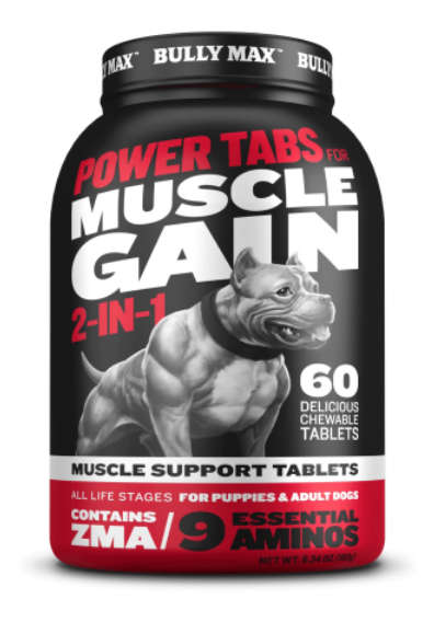 Bully Max Dog Muscle Supplement [ Power Tabs for Muscle Gain - 9 Essential Aminos] 60 Tablets