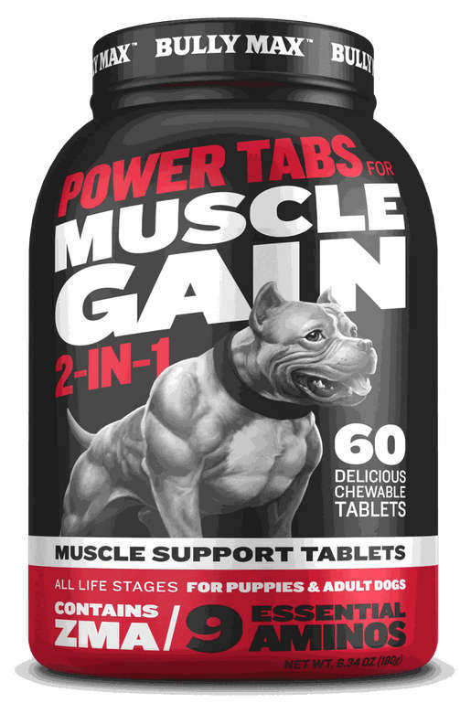 Bully Max Dog Muscle Supplement [ Power Tabs for Muscle Gain - 9 Essential Aminos] 60 Tablets