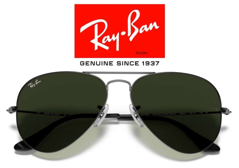 Ray-Ban Aviator Gun Metal RB3025 Designer Sunglasses RayBan
