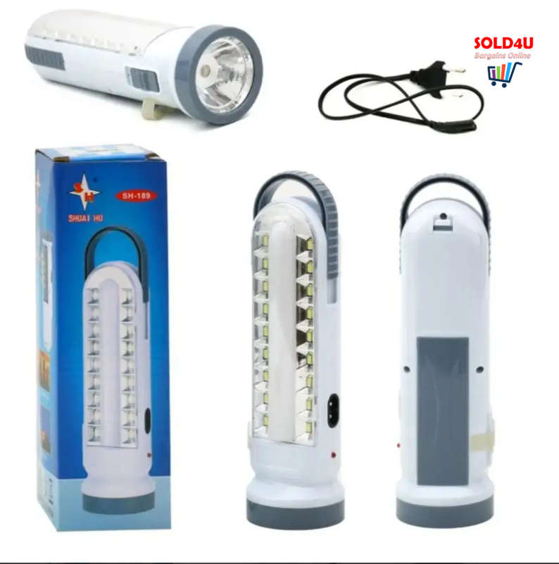 LED EMERGENCY Light WITH LONG RANGE TORCH 5 hrs Lantern Emergency Light SH-189 rechargeable