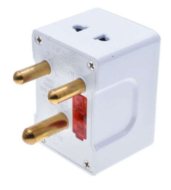 Universal Multi AC Adaptor - Universal 15A 3Way Travel Adapter - 3 Pin Plug