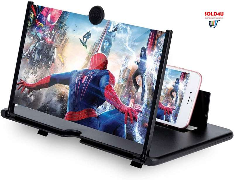 Pull-Out Mobile Phone Screen Magnifier 3D Desktop Stand