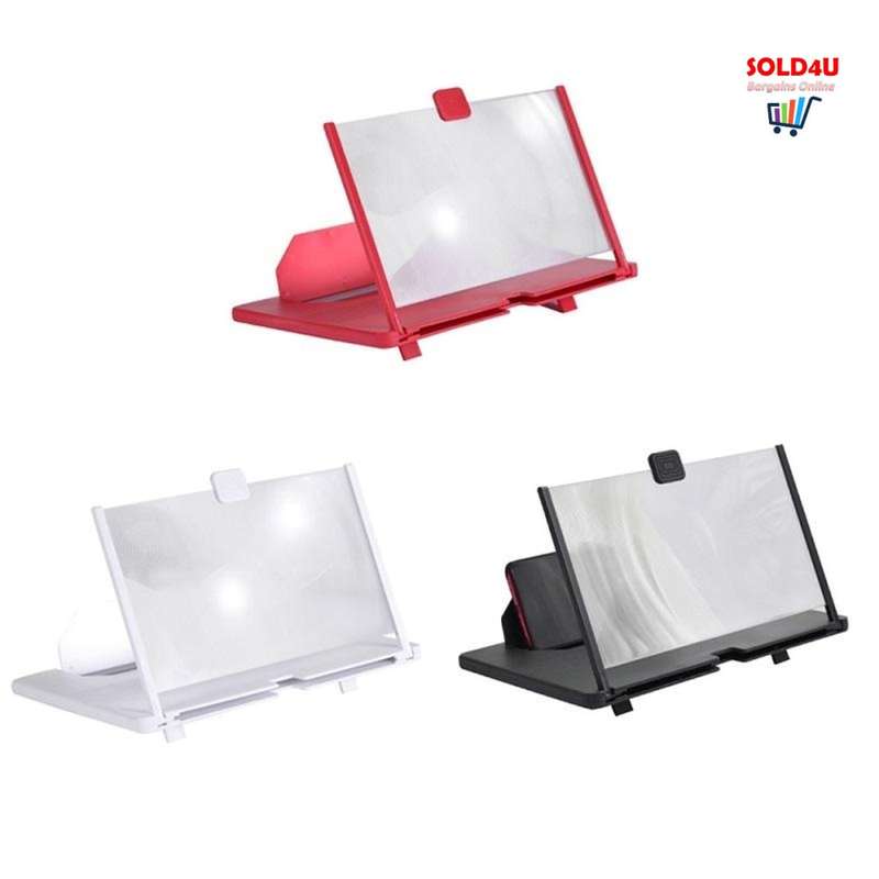 Pull-Out Mobile Phone Screen Magnifier 3D Desktop Stand