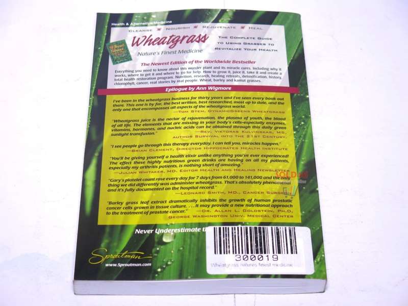 Wheatgrass, Natures Finest Medicine Book by Steve Meyerowitz
