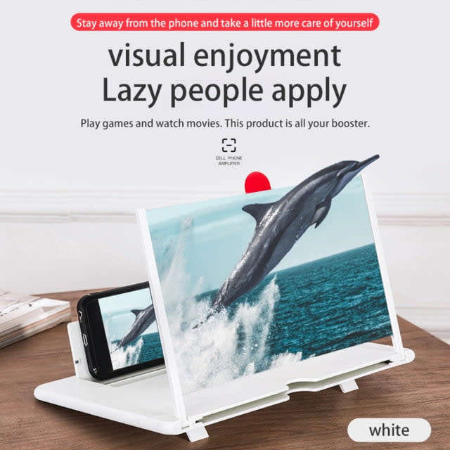 Pull-Out Mobile Phone Screen Magnifier 3D Desktop Stand