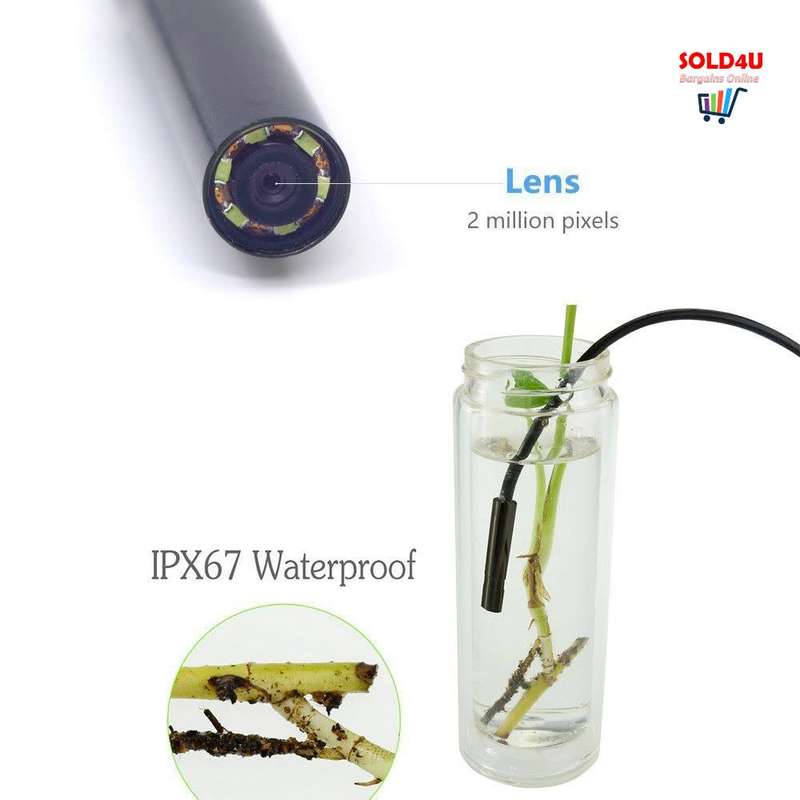 2 In 1 Waterproof 5m Micro USB Endoscope Tool for inspecting hard-to-reach areas [Android & Windows]
