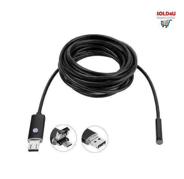 2 In 1 Waterproof 5m Micro USB Endoscope Tool for inspecting hard-to-reach areas [Android & Windows]