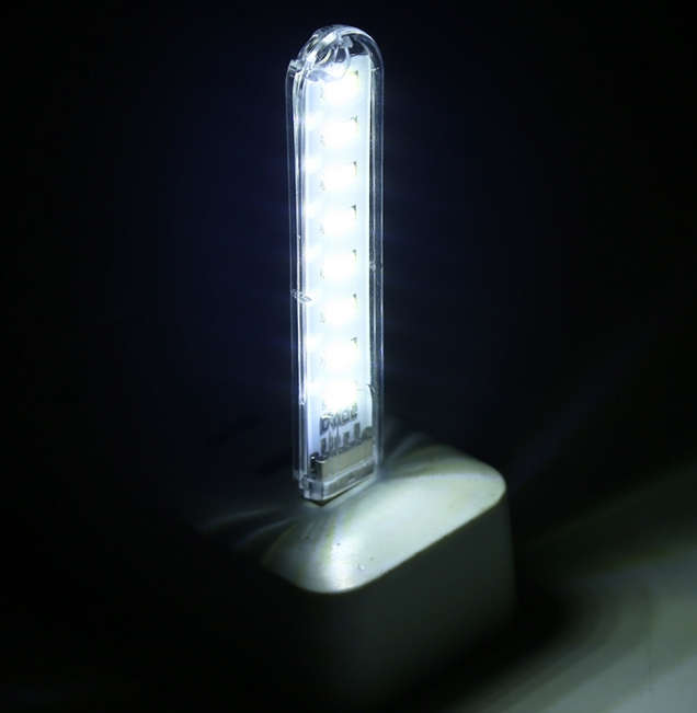3W 8 LEDs 5730 SMD USB LED Book Light Portable Night Lamp, DC 5V (White Light) USB LAMP