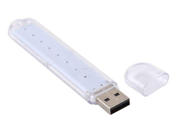 3W 8 LEDs 5730 SMD USB LED Book Light Portable Night Lamp, DC 5V (White Light) USB LAMP