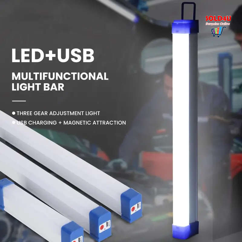 52CM LED Lithium Battery Light - USB Rechargeable Magnetic Portable Lamp