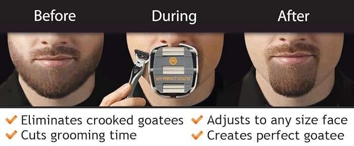 Shaving Template - My Perfect Goatee, Men`s Goatee Shaving Template by GoateeSaver