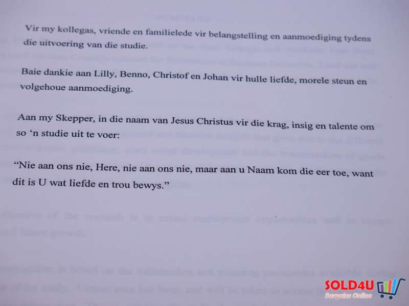 Enkele riglyne vir bedryfsekonomiese ontwikkeling in die Gauteng en Noord Vrystaatgebied 1996