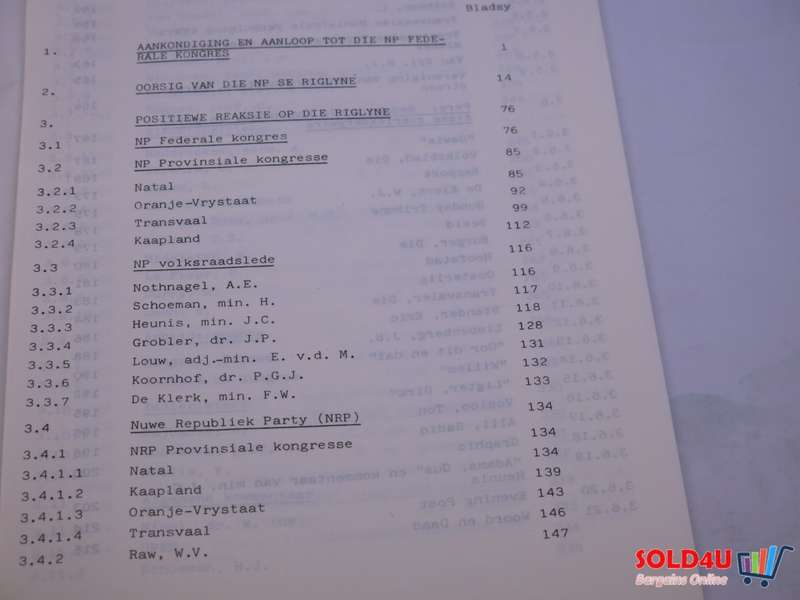 Instituut vir eietydse geskiedenis- Universiteit Van Die Oranje-Vrystaat - 1982-83