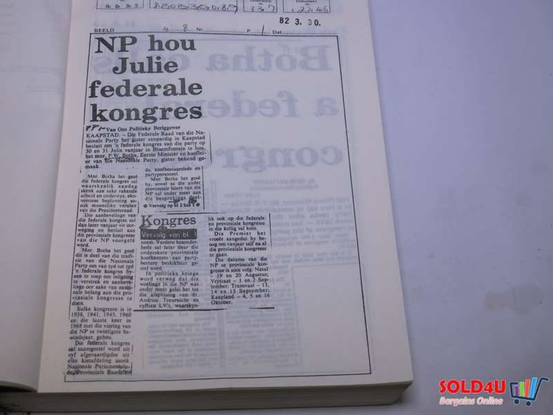 Instituut vir eietydse geskiedenis- Universiteit Van Die Oranje-Vrystaat - 1982-83