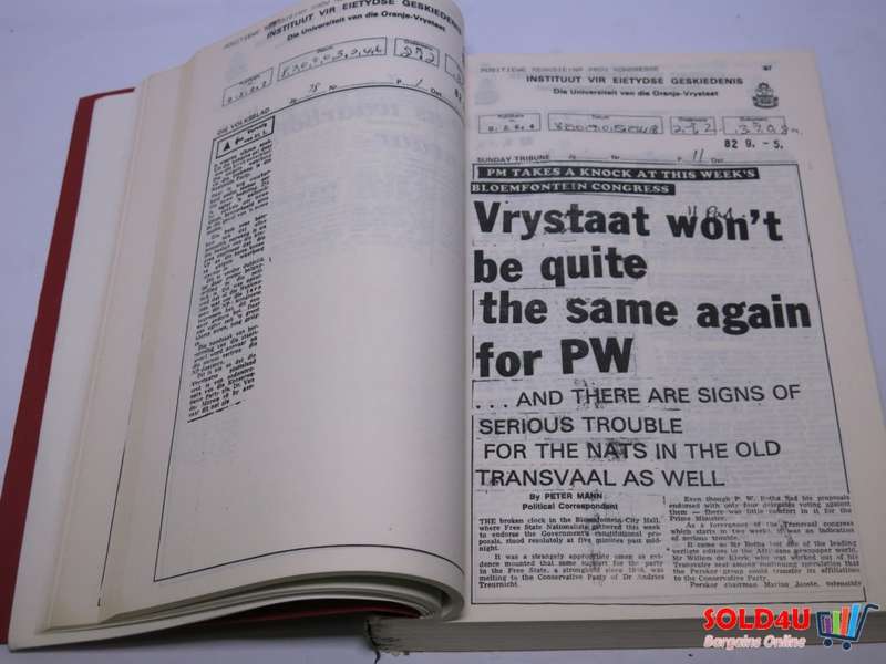 Instituut vir eietydse geskiedenis- Universiteit Van Die Oranje-Vrystaat - 1982-83