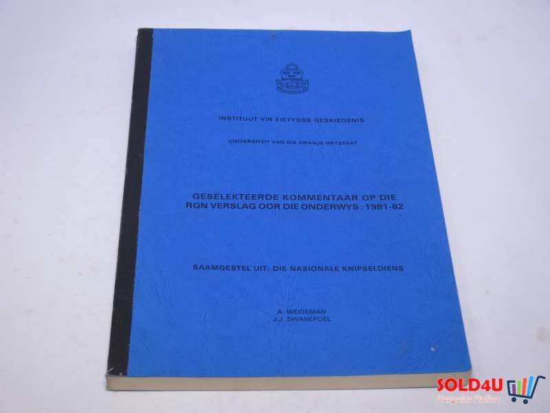Instituut vir Eietydse Geskiedenis -  Universiteit van die Oranje-Vrystaat - 1981-1982