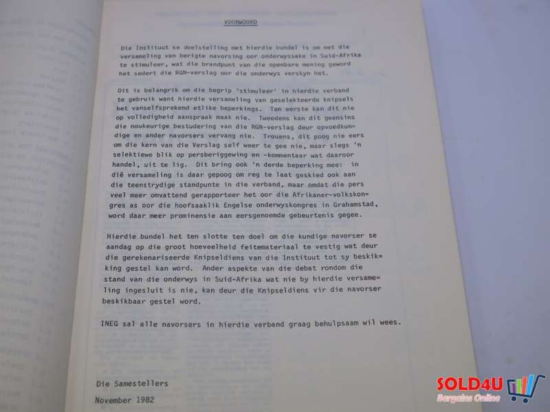 Instituut vir Eietydse Geskiedenis -  Universiteit van die Oranje-Vrystaat - 1981-1982