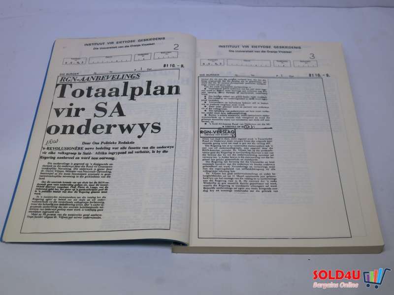 Instituut vir Eietydse Geskiedenis -  Universiteit van die Oranje-Vrystaat - 1981-1982