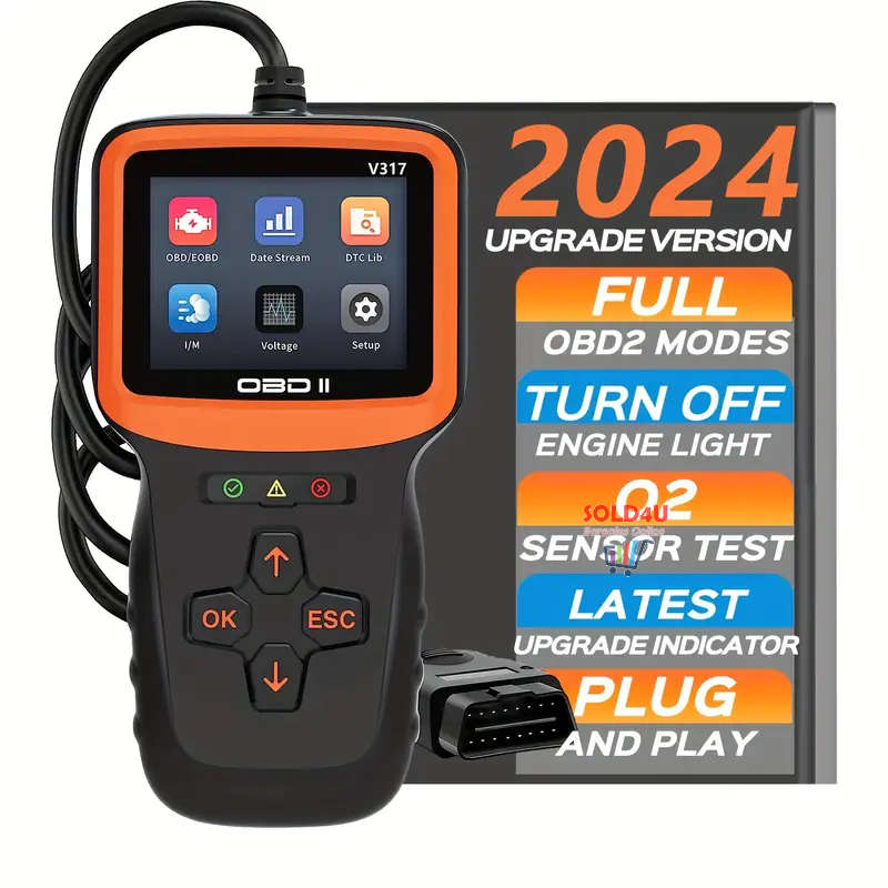 OBD II 2.8 inch Color Car Fault Detector Code Reader OBD2 Scanner Diagnostic Tool