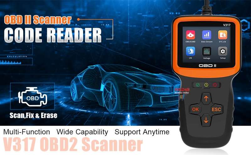 OBD II 2.8 inch Color Car Fault Detector Code Reader OBD2 Scanner Diagnostic Tool