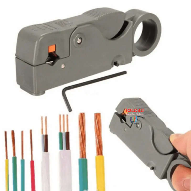 Wire Stripper Double Blades Automatic Wire Stripper, Stripping Pliers, Cable Cutter Coaxial Cable
