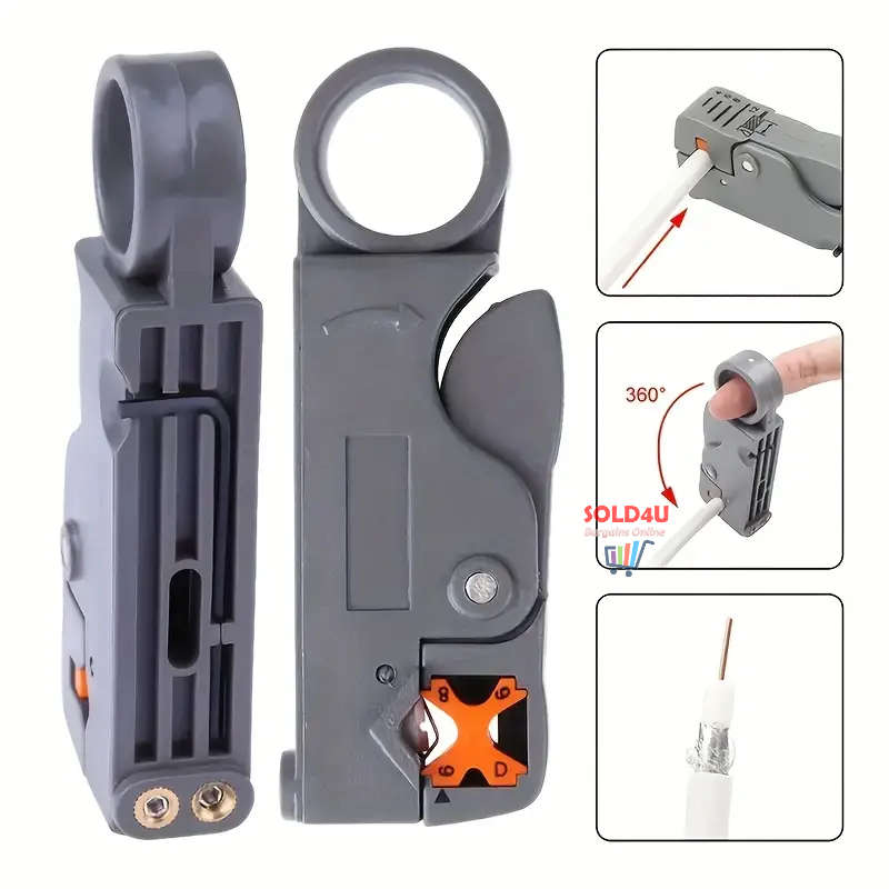 Wire Stripper Double Blades Automatic Wire Stripper, Stripping Pliers, Cable Cutter Coaxial Cable
