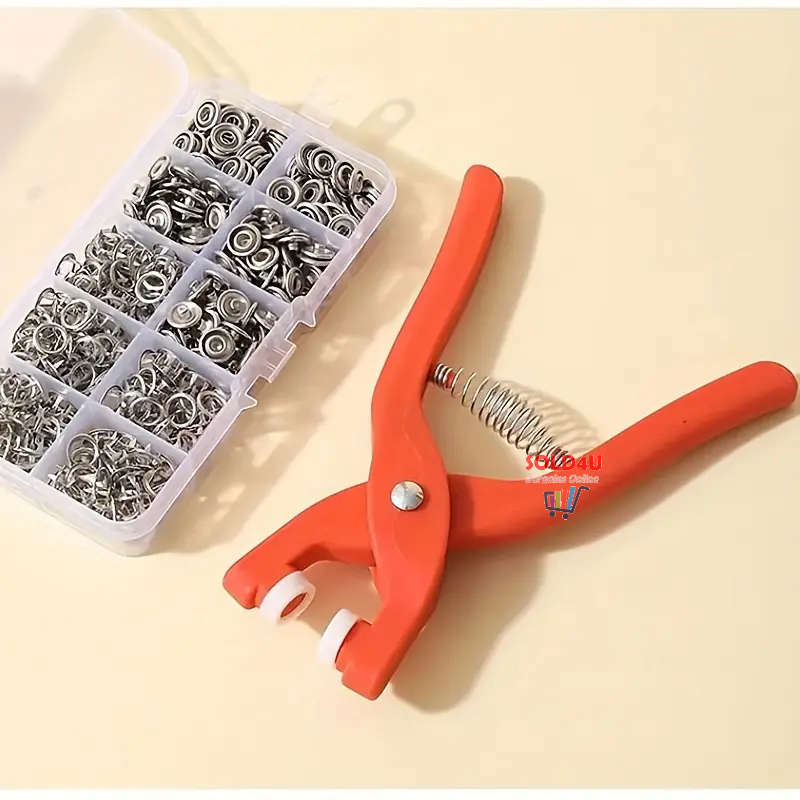 50 Piece SET Snap Button Kit  Press Studs Plier