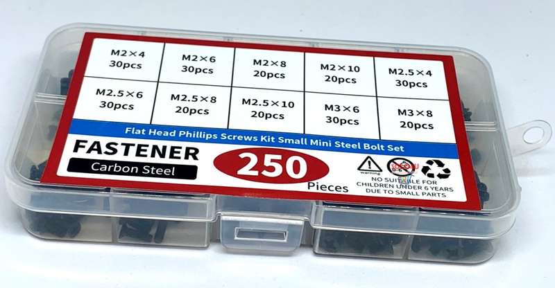 250pcs set Flat Head Assorted Phillips Screws for Laptops Notebooks DIY