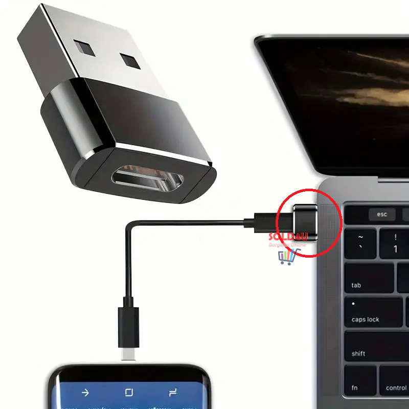 5-pcs Set USB-C Female To USB Male Adapter, Type-C To USB-A Charger Adapter