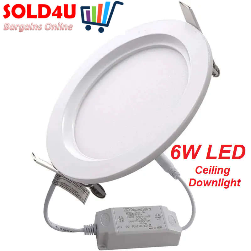 6W LED Round Panel Recessed Ceiling Lamp Down Light - with 220V LED Driver