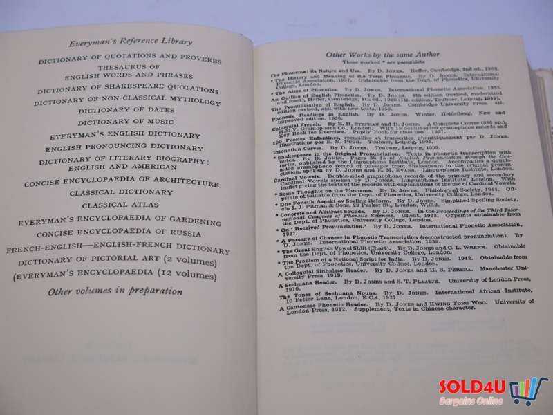 Everyman`s English Pronouncing Dictionary - Daniel Jones - 12th edition