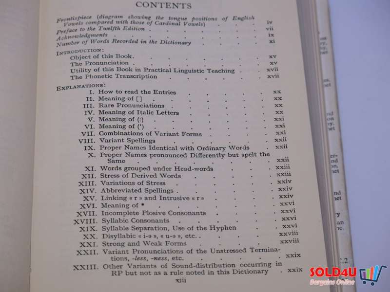 Everyman`s English Pronouncing Dictionary - Daniel Jones - 12th edition