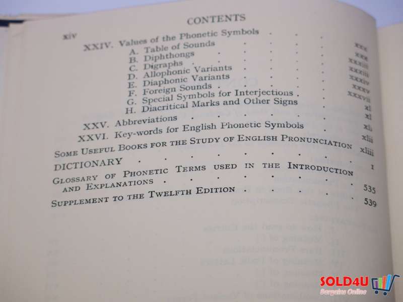 Everyman`s English Pronouncing Dictionary - Daniel Jones - 12th edition