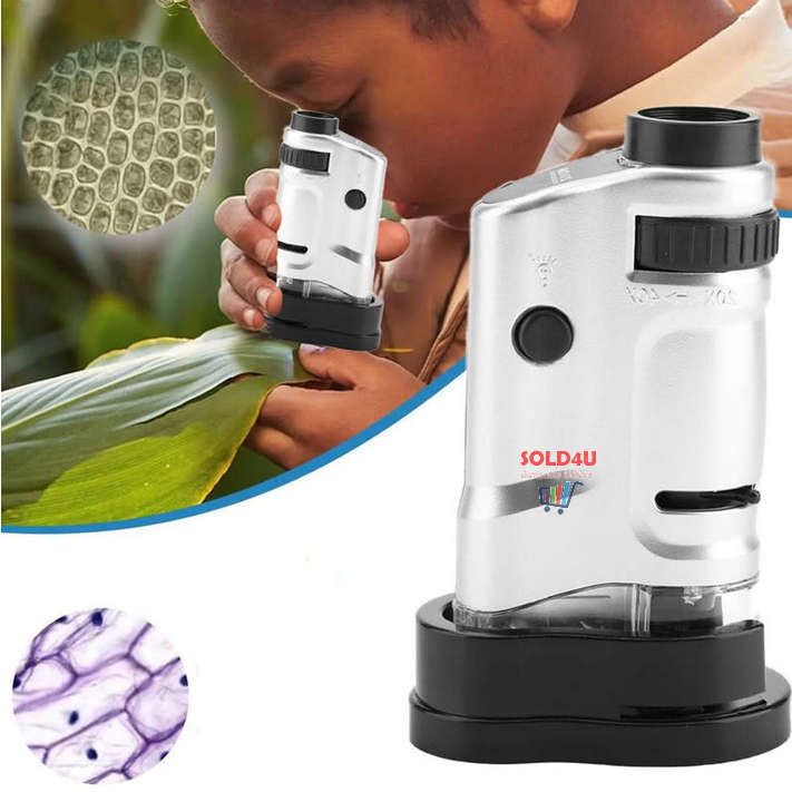 Pocket Microscope Monocular Zoom HD Handheld Magnifier