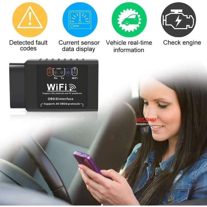 ELM327 WIFI OBD2 OBDII Auto Car Diagnostic Scanner Scan Tool for iOS Android