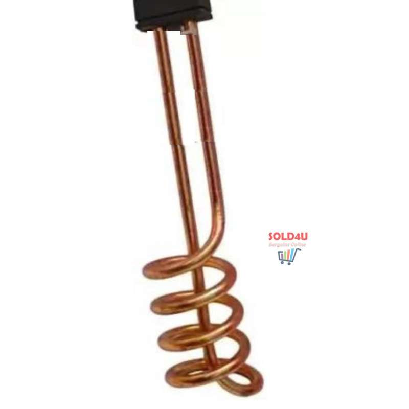1500 Watts Copper Immersion Bucket Water Heater Electric Heating Element Portable 220V 1500W