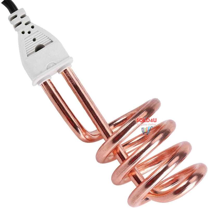 1500 Watts Copper Immersion Bucket Water Heater Electric Heating Element Portable 220V 1500W